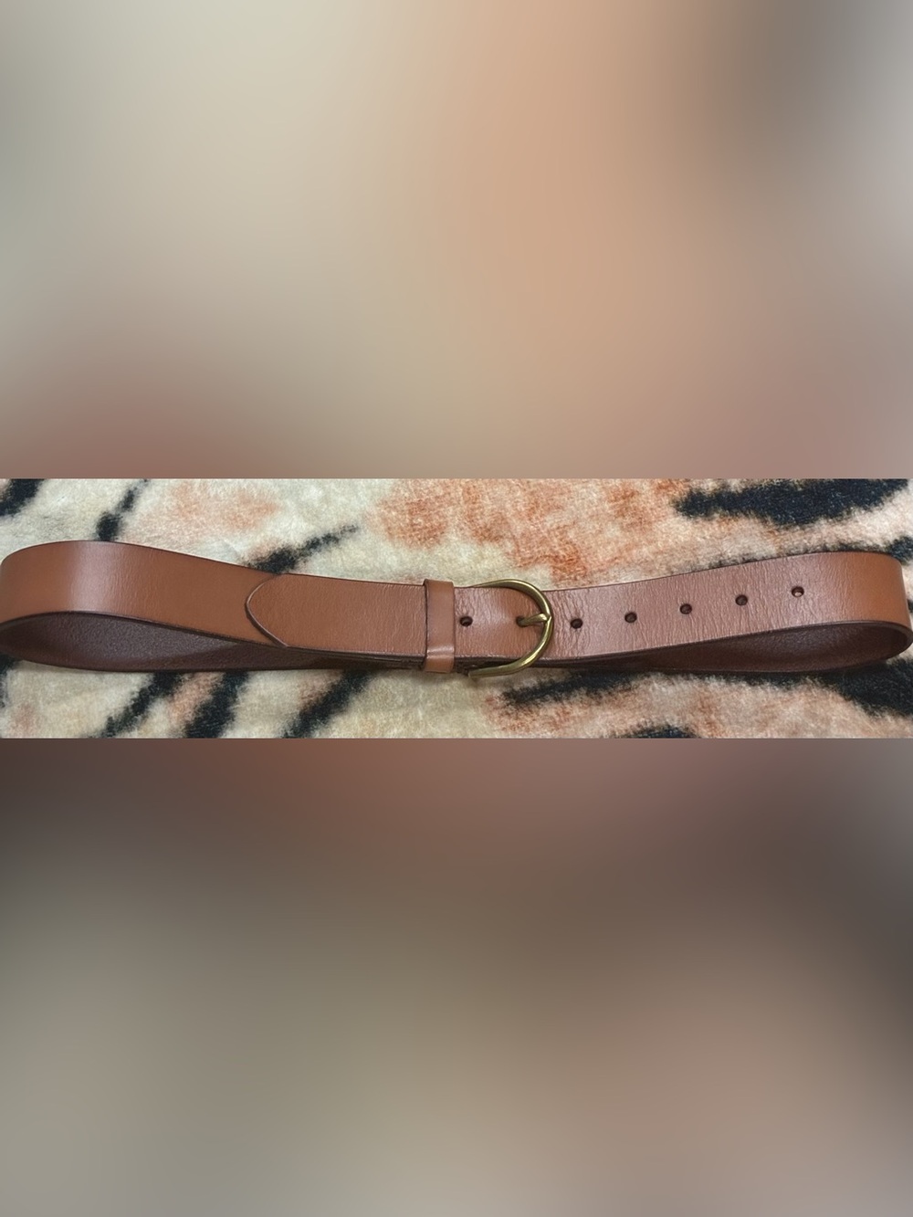 American Eagle Outfitters Genuine Cow Leather Belt Brown Cognac Brass Buckle M